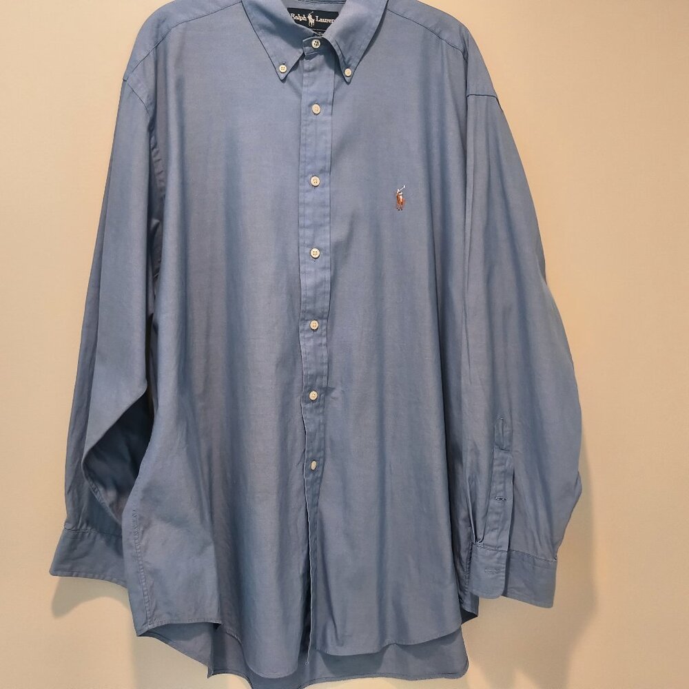 Ralph Lauren Men's Polo button down shirt 100% Cotton Size 17-34